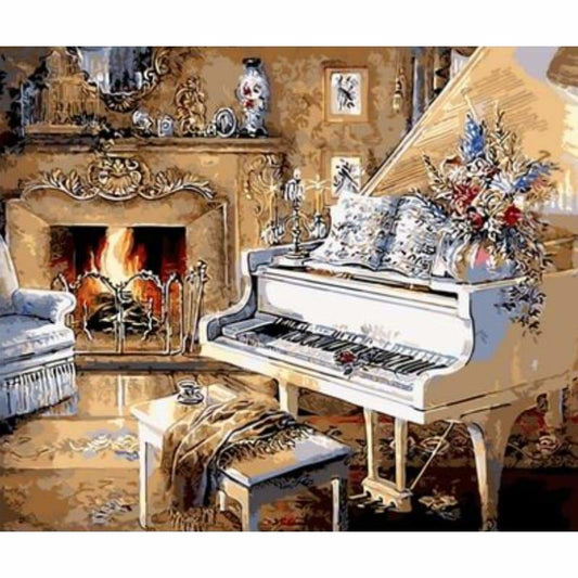 Musical Instruments Diy Paint By Numbers Kits ZXQ1559 - NEEDLEWORK KITS