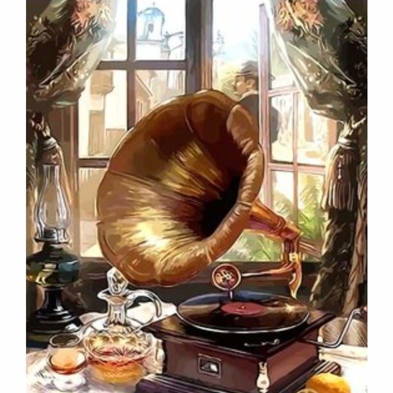 Musical Instruments Diy Paint By Numbers Kits ZXQ2757 - NEEDLEWORK KITS