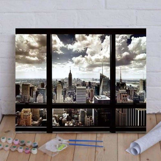 New York City Window Paint By Numbers Kit