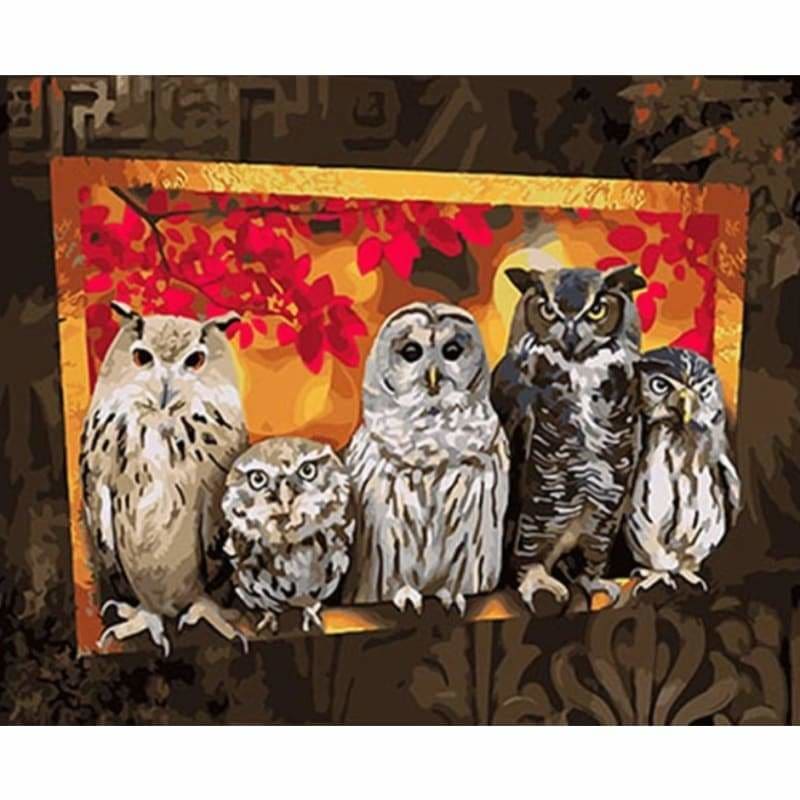 Owl Diy Paint By Numbers Kits VM97283 - NEEDLEWORK KITS