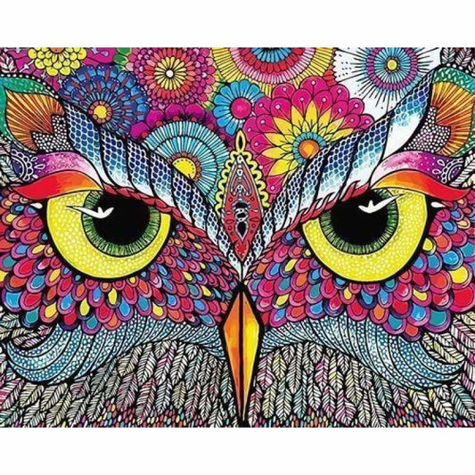 Owl Diy Paint By Numbers Kits ZXQ3933 - NEEDLEWORK KITS
