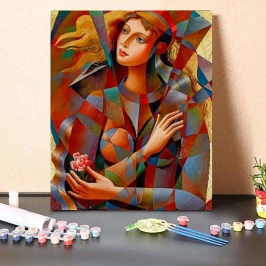 Paint By Numbers Kit Artistic Colorful Woman Pop Art