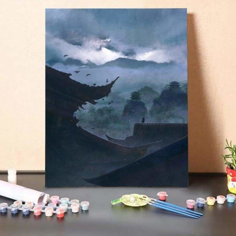Paint by Numbers Kit-Assassin on a cloudy day