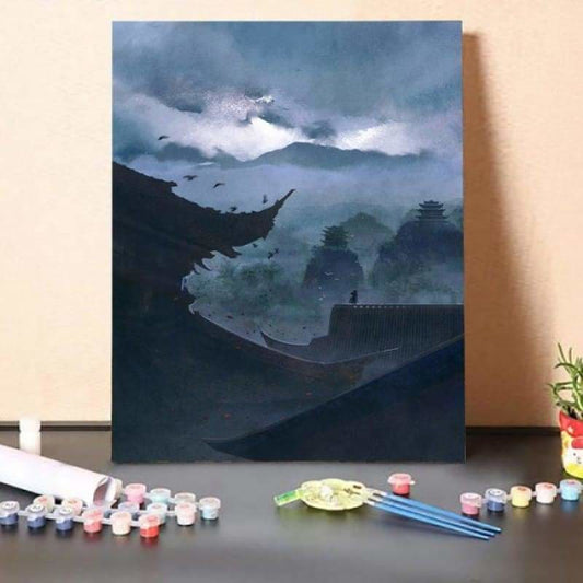 Paint by Numbers Kit-Assassin on a cloudy day