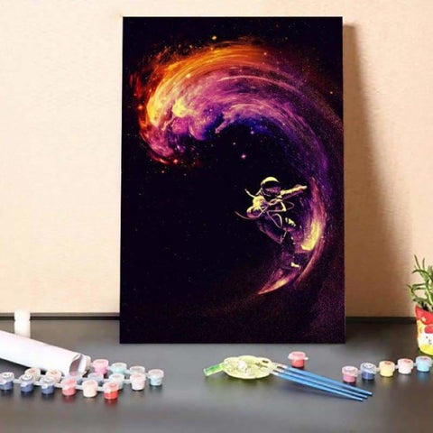 Paint By Numbers Kit-Astronaut Surfing