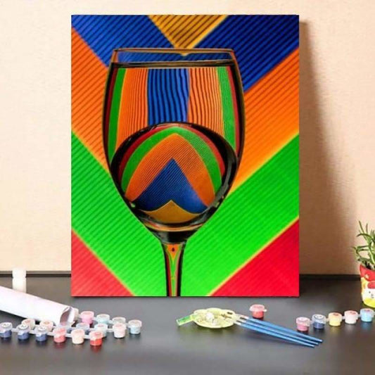 Paint By Numbers Kit Colorful Glass