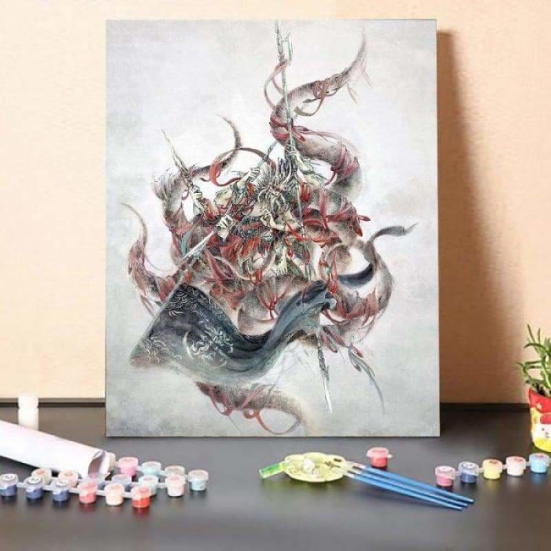 Paint by Numbers Kit-Flag Ghost