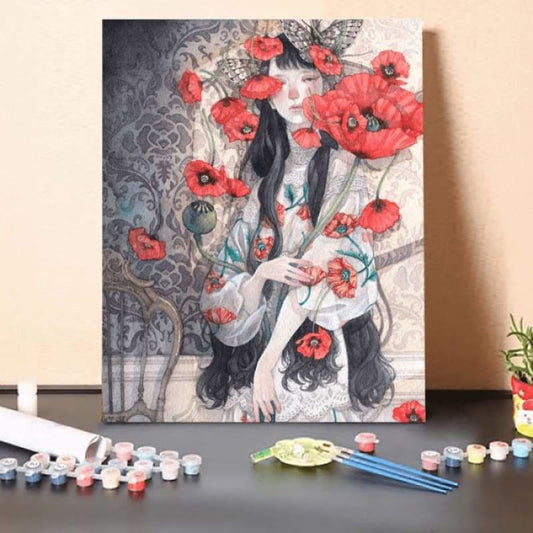 Paint by Numbers Kit-Flower girl