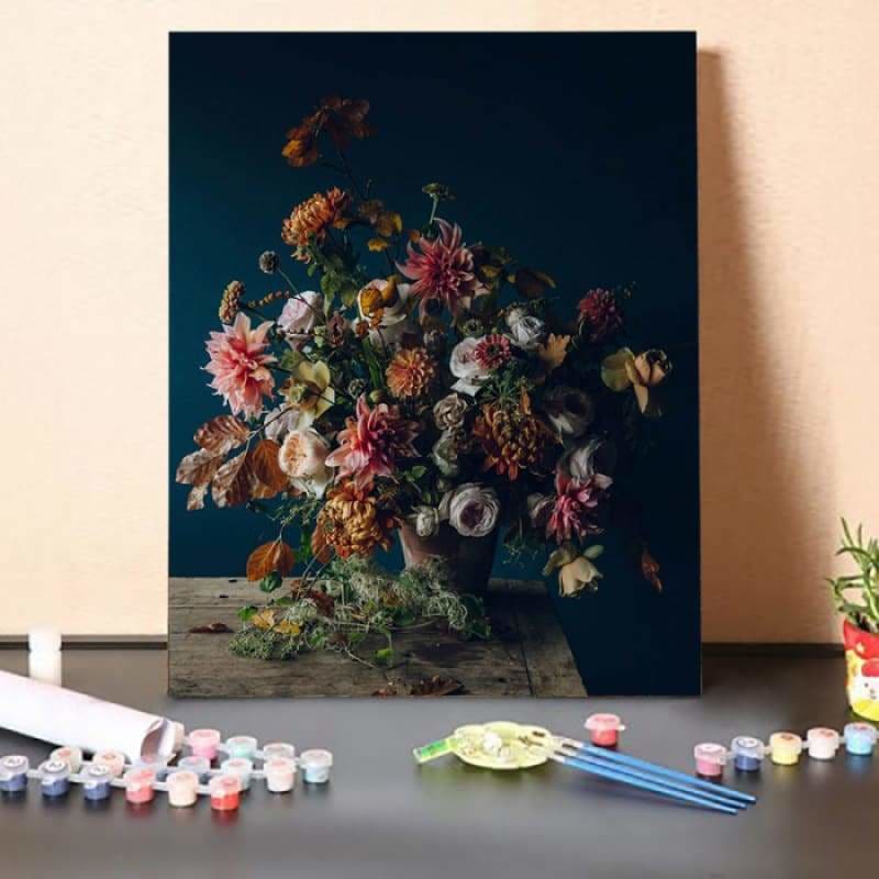 Paint by Numbers Kit-Flowers On The Table