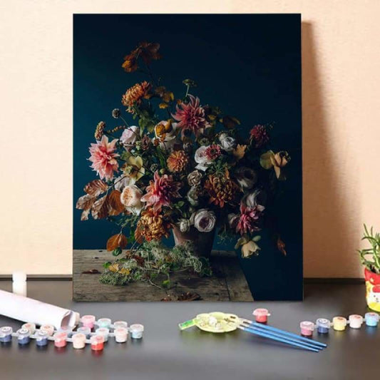 Paint by Numbers Kit-Flowers On The Table