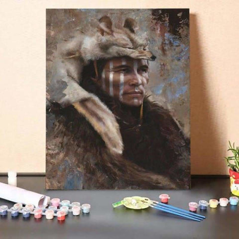 Paint By Numbers Kit-Fox Fur Turban