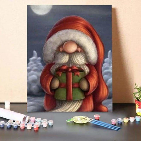 Paint By Numbers Kit-Gnome With Moon