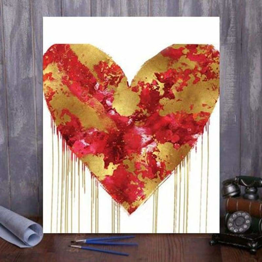 Paint by Numbers Kit Golden Heart 2