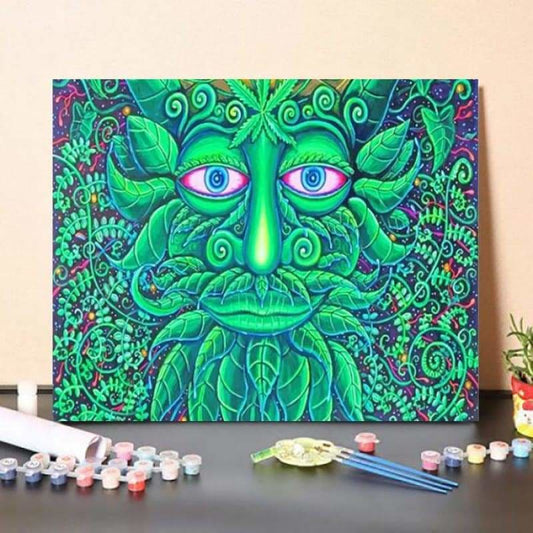 Paint By Numbers Kit Green Face