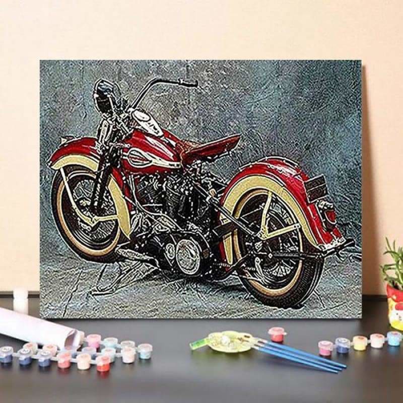 Paint By Numbers Kit Harley Davidson Motorcycle – Paint By Numbers Kits UK