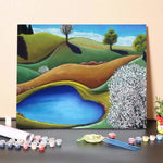 Paint By Numbers Kit-Heart Shaped Lake