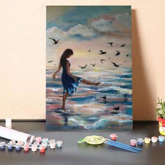 Paint By Numbers Kit-Kick The Water