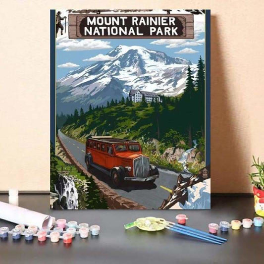 Paint By Numbers Kit Mount Rainier National Park (Historic