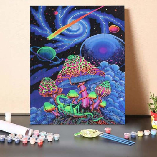 Paint by Numbers Kit-Mushroom Field