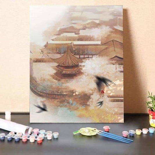 Paint by Numbers Kit-Return of the swallow