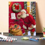 Paint By Numbers Kit-Santa At The Door