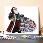 Paint by Numbers Kit-Santa Claus & Fantasy Landscape