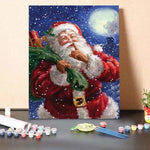 Paint By Numbers Kit-Santa with snow