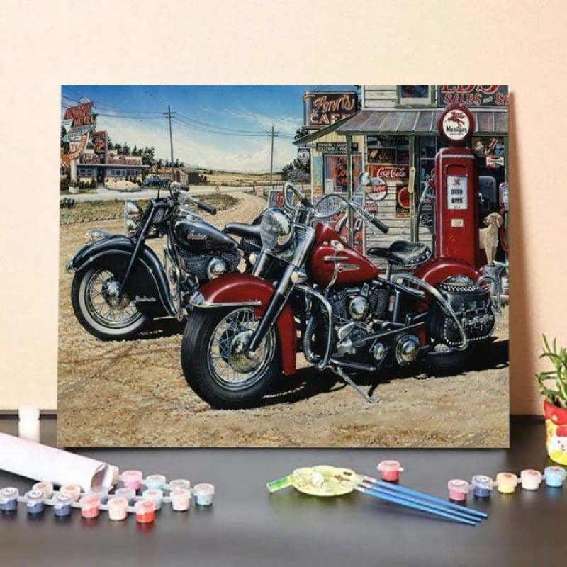 Paint By Numbers Kit Seaskyer Motorcycle