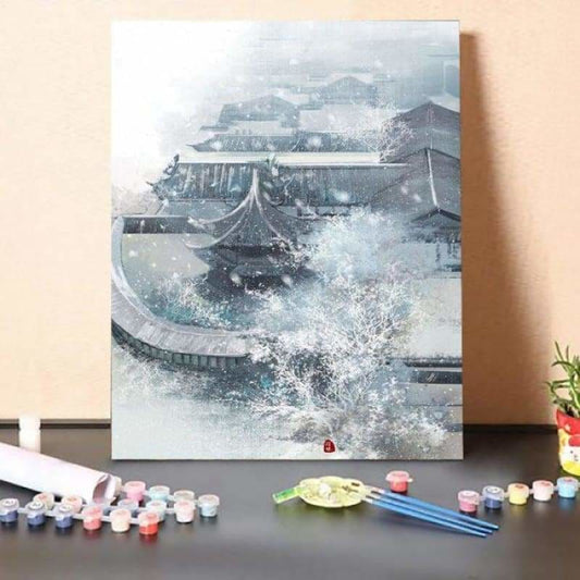 Paint by Numbers Kit-Snow Palace