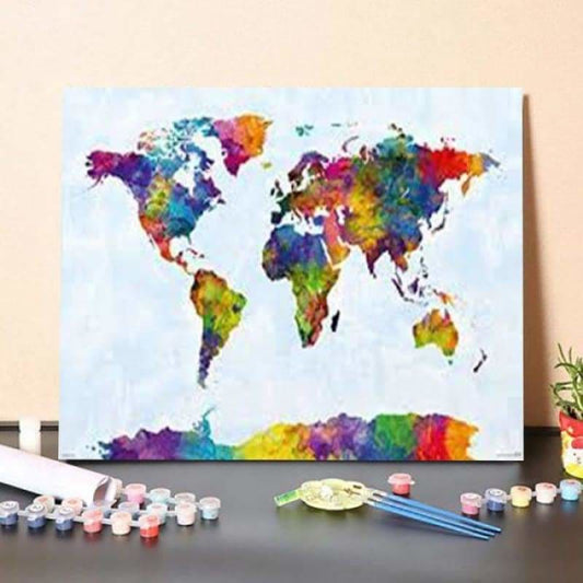 Paint by Numbers Kit-Strong Watercolors III