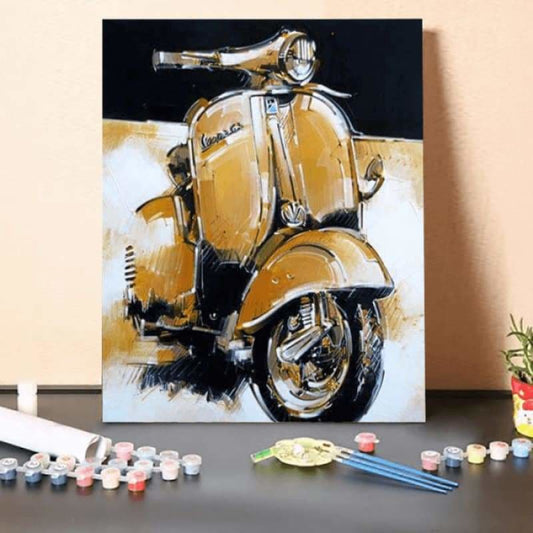 Paint by Numbers Kit-Vintage Wasp Scooter