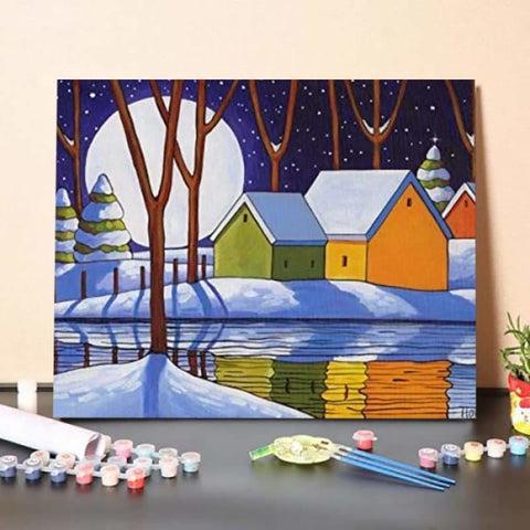 Paint By Numbers Kit-Winter River