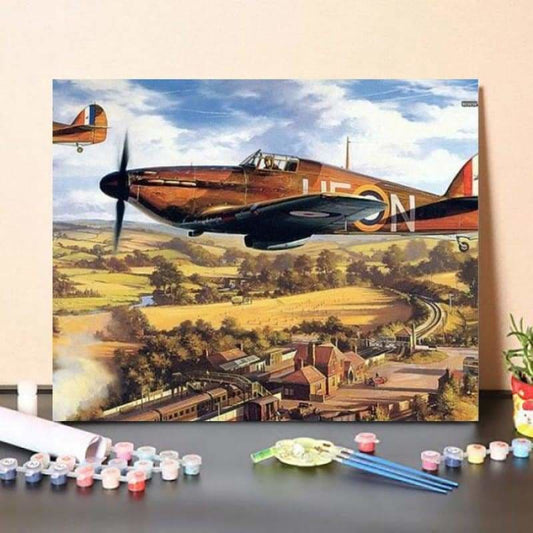 Paint By NumbersKit Aircraft Vintage