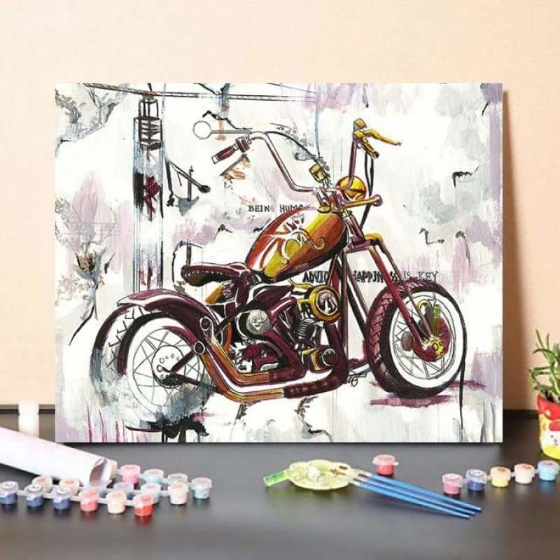 Paint By NumbersKit Mapped Motorcycle Paint By Numbers Kits UK