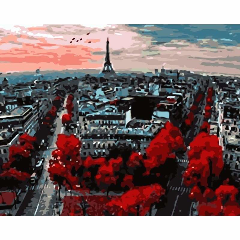 Paris Diy Paint By Numbers Kits Wm-869 - NEEDLEWORK KITS