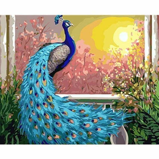 Peacock Diy Paint By Numbers Kits PBN97286 - NEEDLEWORK KITS