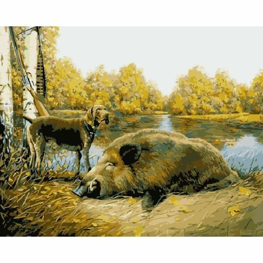 Pig Diy Paint By Numbers Kits WM-1304 - NEEDLEWORK KITS