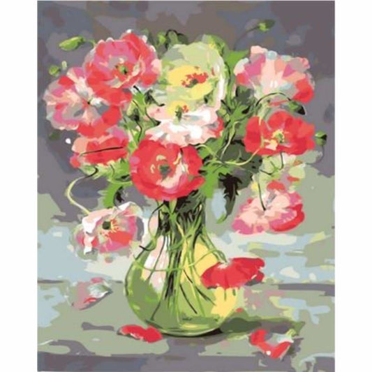 Poppy Flower Diy Paint By Numbers Kits ZXQ970 - NEEDLEWORK KITS