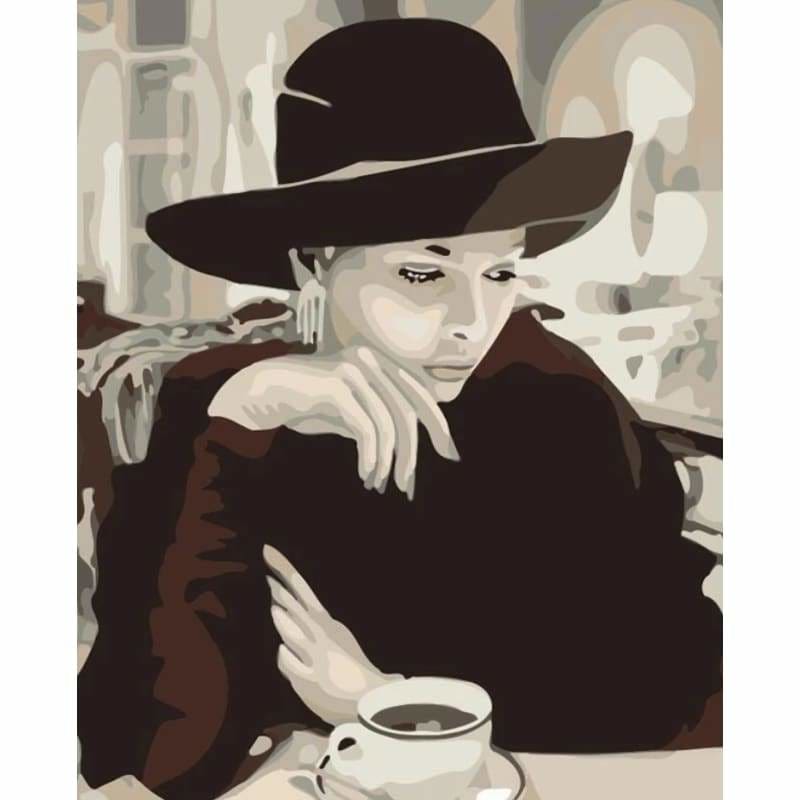 Portrait Gril Diy Paint By Numbers Kits ZXB195-16 - NEEDLEWORK KITS