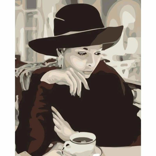 Portrait Gril Diy Paint By Numbers Kits ZXB195-16 - NEEDLEWORK KITS