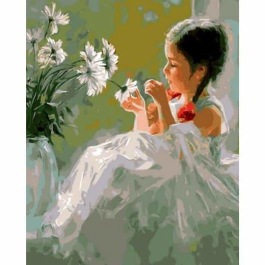 Portrait Gril Diy Paint By Numbers Kits ZXQ1457-28 - NEEDLEWORK KITS