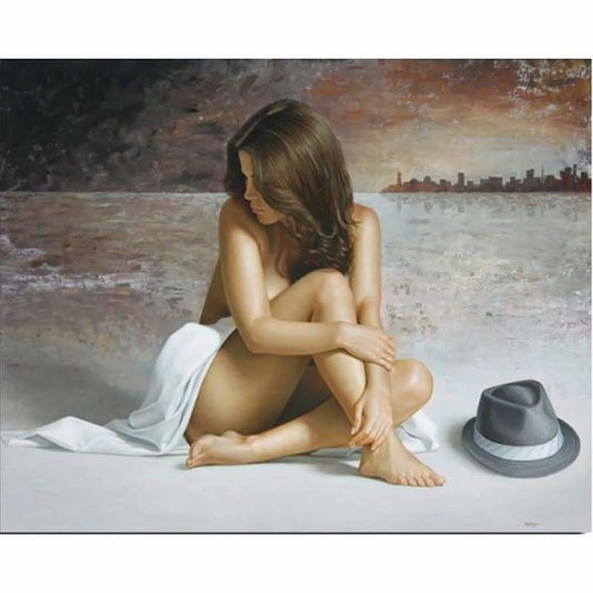 Portrait Woman Diy Paint By Numbers Kits VM90275 ZXQ564-24 - NEEDLEWORK KITS