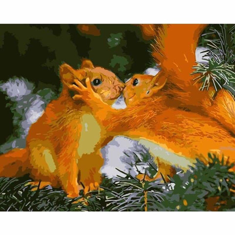 Squirrel Diy Paint By Numbers Kits WM-1712 - NEEDLEWORK KITS