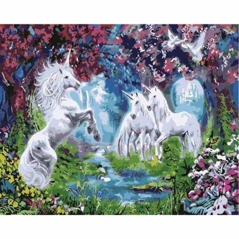 Unicorn Diy Paint By Numbers Kits ZXB901 - NEEDLEWORK KITS