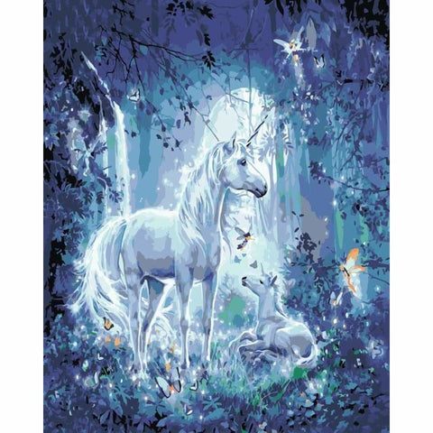 Unicorn Motherhood Diy Paint By Numbers Kits WM-083 - NEEDLEWORK KITS